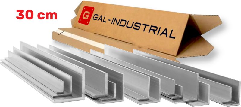 Kątownik Aluminiowy GAL-INDUSTRIAL 50x50x2mm 30cm Aluminium EN6060 PA38+Cięcie na wymiar 1 szt.