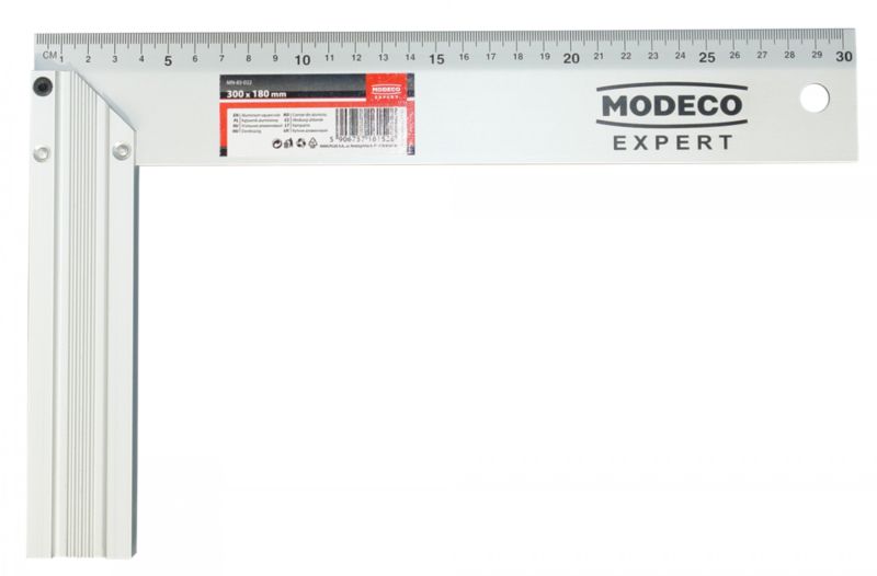 Kątownik aluminiowy Modeco Expert 350 mm - etykieta - 1 szt.