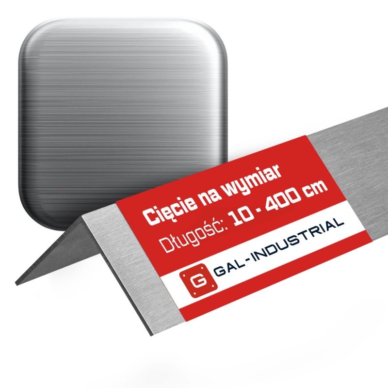 Kątownik Aluminiowy SZCZOTKOWANY GAL-INDUSTRIAL 50x30x4mm 60cm Alu + Cięcie na wymiar 1 szt.