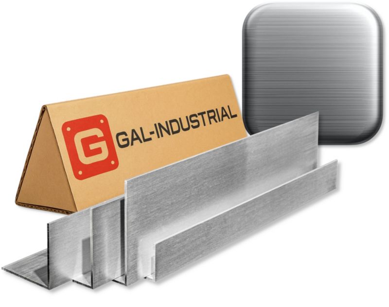 Kątownik Aluminiowy SZCZOTKOWANY GAL-INDUSTRIAL 50x30x4mm 60cm Alu + Cięcie na wymiar 1 szt.