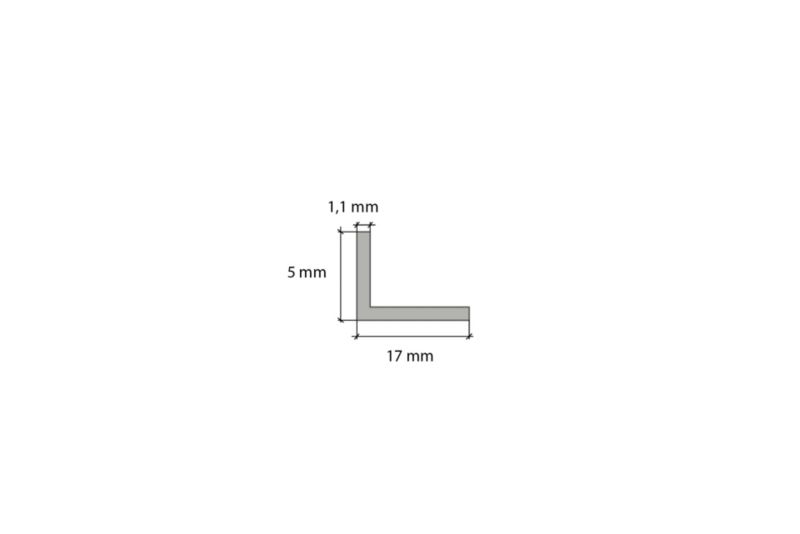 Kątownik Cezar 17x05x1,1mm 2,75m PVC Jesion 2,75m