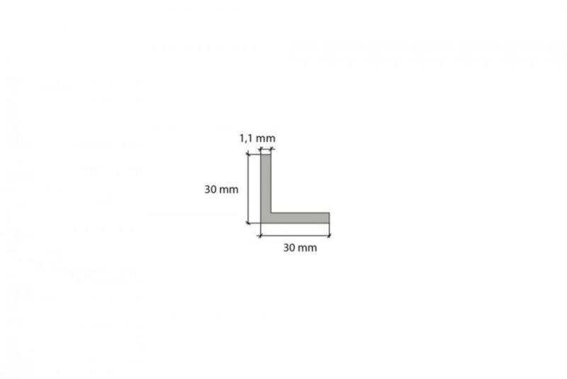 Kątownik Cezar 30x30x1,1mm 2,75m PVC Czarny RAL9005 1 szt.