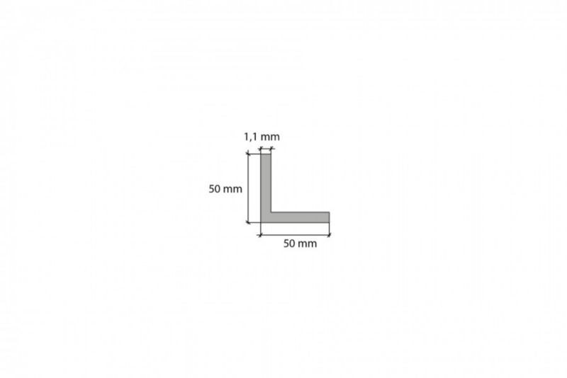 Kątownik Cezar 50x50x1,1mm 2,75m PVC Szary Jasny 1 szt.