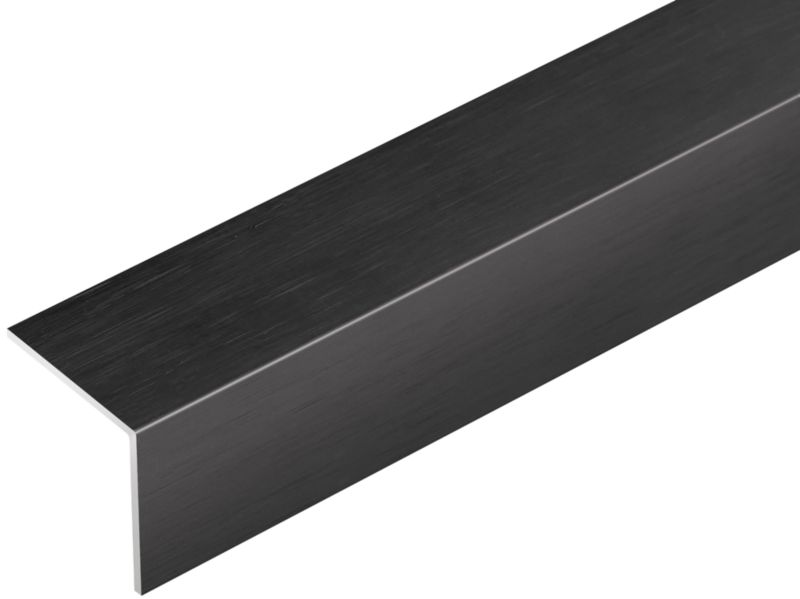 Kątownik Cezar Czarny Szczotkowany mat 2500x30x30x1mm Aluminium 1 szt.