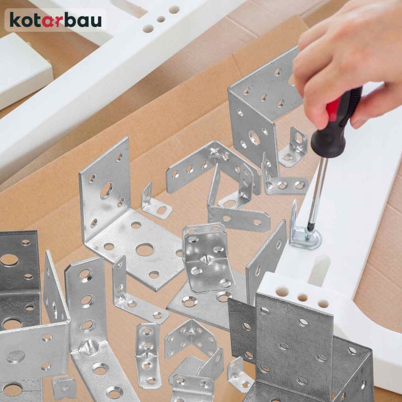 Kątownik ciesielski KOTARBAU łącznik meblowy 25x35x16 mm 25 szt.