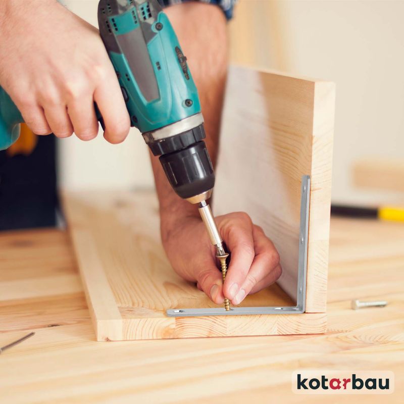 Kątownik ciesielski KOTARBAU meblowy 100x100x20 mm 10 szt.