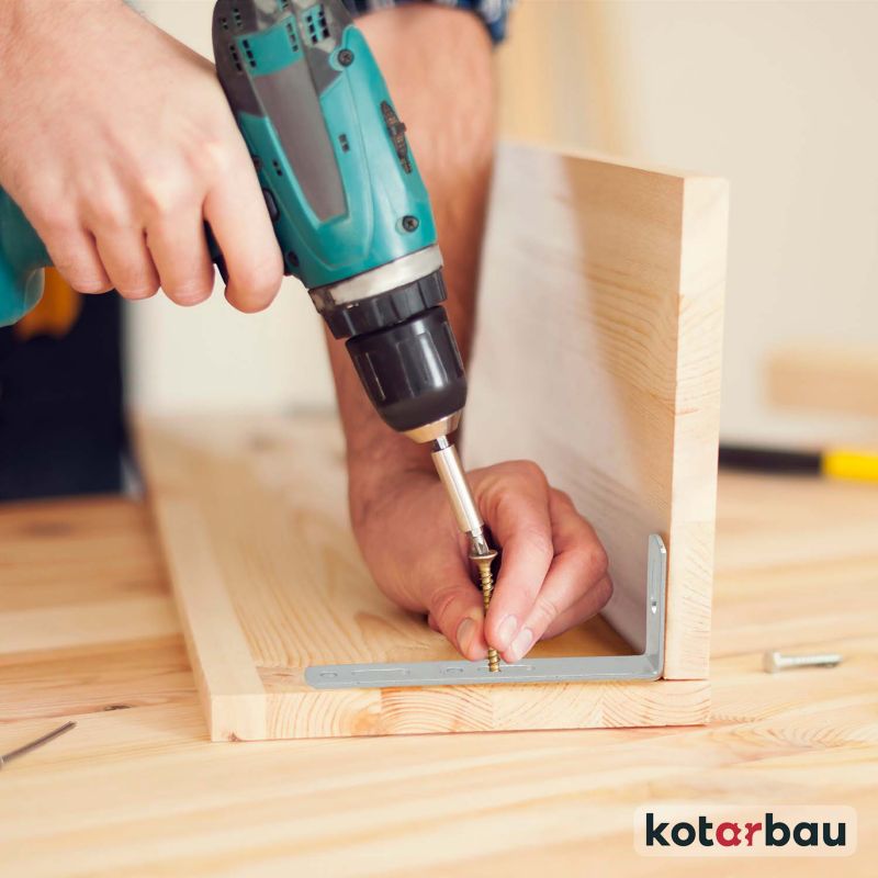 Kątownik ciesielski KOTARBAU meblowy 90x35x15 mm 100 szt.