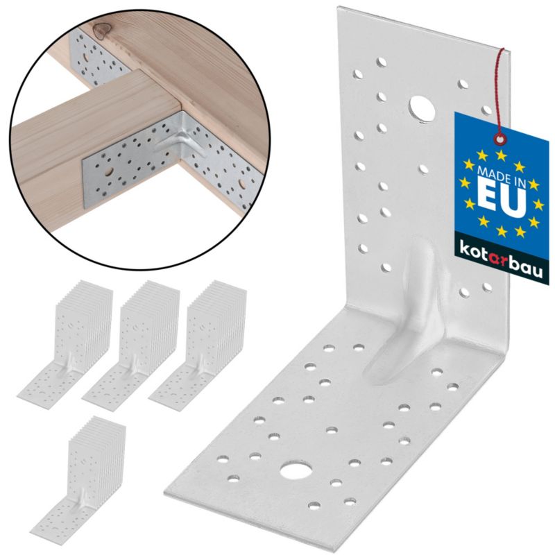 Kątownik łącznik KOTARBAU ciesielski 150x150x80 mm 50 szt.