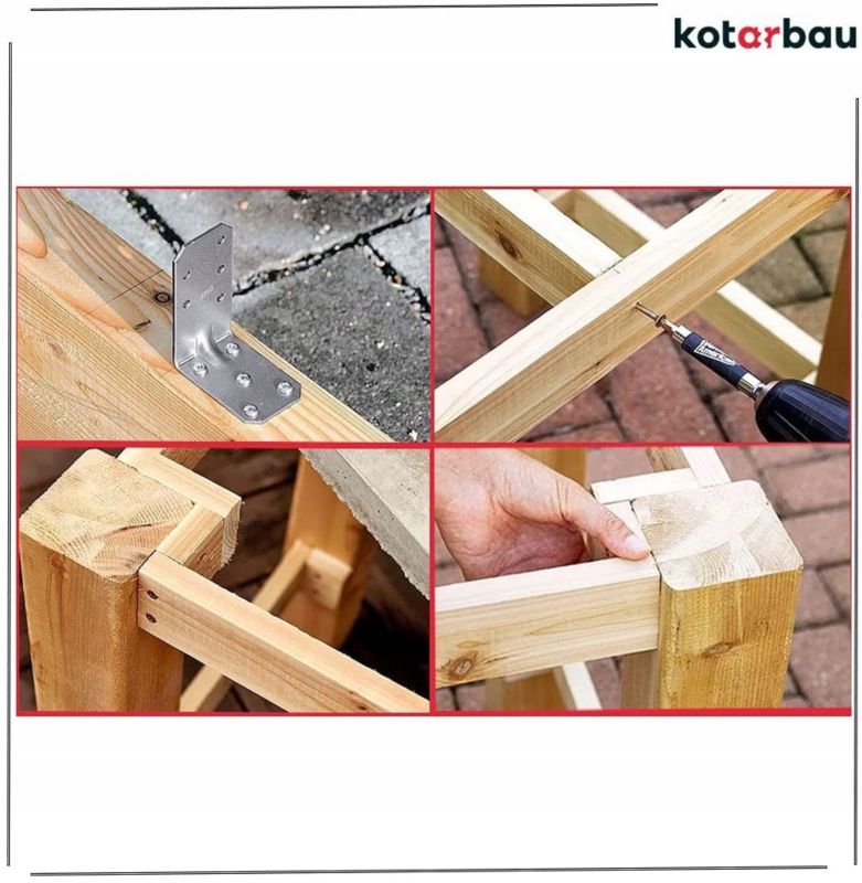 Kątownik łącznik KOTARBAU ciesielski 50x50x50 mm 100 szt.