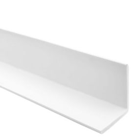 Kątownik miękki PCV 40x40mm, QUEST ochronny profil L kątowy, narożnik odbojnikowy, KM, biały, 0.8m