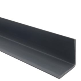 Kątownik miękki PCV 40x40mm, QUEST ochronny profil L kątowy, narożnik odbojnikowy, KM, ciemnoszary, 1.8m