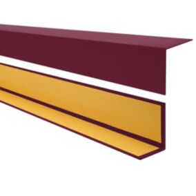 Kątownik twardy PCV 20x20mm, QUEST samoprzylepny, ozdobny profil L kątowy, narożnik dekoracyjny z klejem, KTK, bordowy, 1m