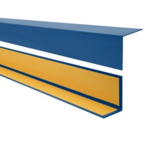 Kątownik twardy PCV 20x20mm, QUEST samoprzylepny, ozdobny profil L kątowy, narożnik dekoracyjny z klejem, KTK, niebieski, 1m