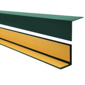 Kątownik twardy PCV 20x20mm, QUEST samoprzylepny, ozdobny profil L kątowy, narożnik dekoracyjny z klejem, KTK, zielony, 1.5m