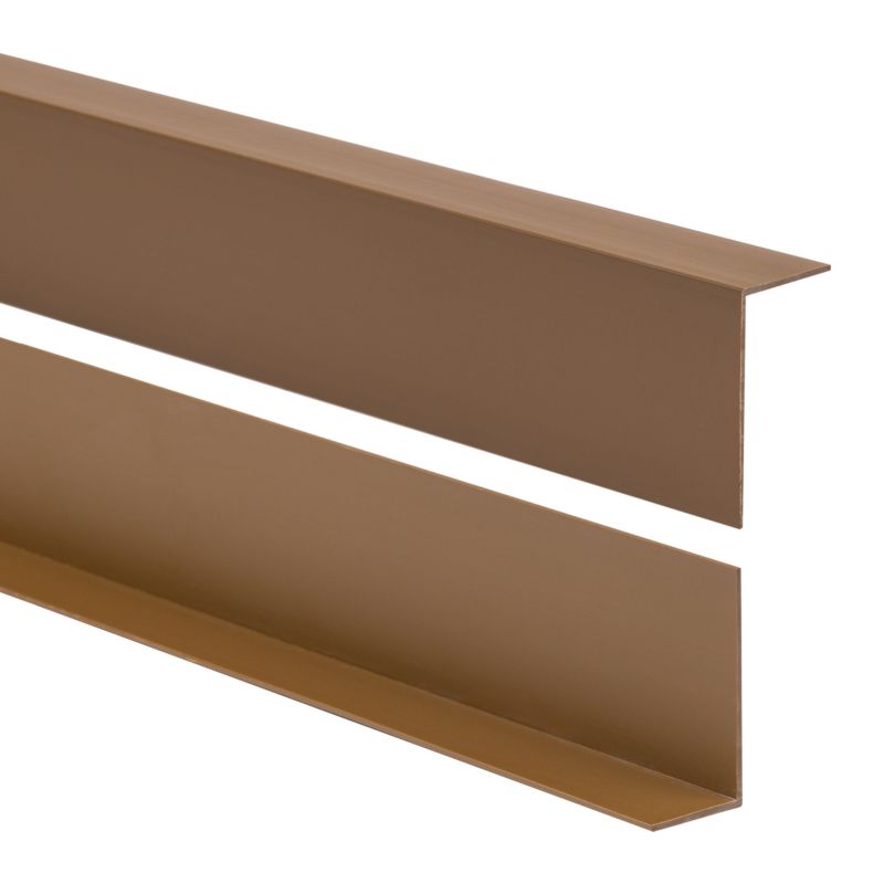Kątownik twardy PCV 40x40mm, QUEST, ozdobny, profil L kątowy, narożnik dekoracyjny, KT, brąz, 2m