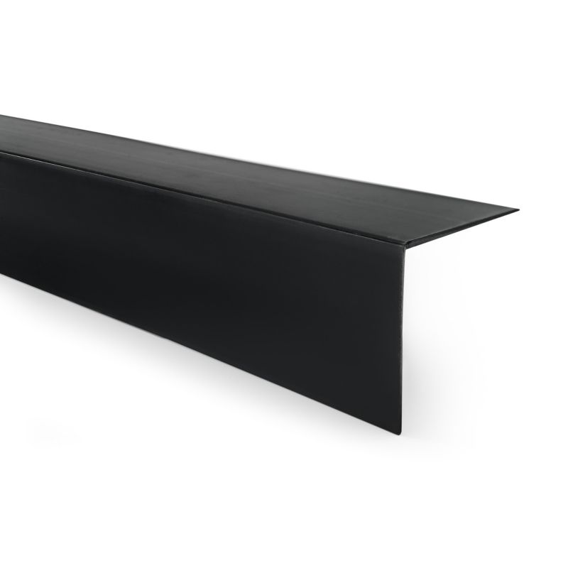 Kątownik twardy PCV 50x20 mm QUEST, ozdobny profil L kątowy, narożnik dekoracyjny - 200 cm, czarny, 1 szt.