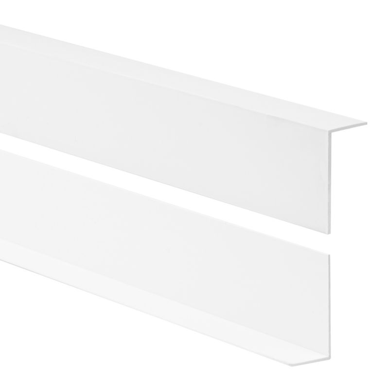 Kątownik twardy PCV 50x20mm, QUEST, ozdobny, profil L kątowy, narożnik dekoracyjny, KT, biały, 1m