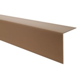 Kątownik twardy PCV 50x20mm, QUEST, ozdobny, profil L kątowy, narożnik dekoracyjny, KT, brąz, 1.5m