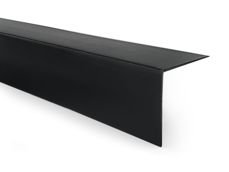 Kątownik twardy PCV 50x20mm, QUEST samoprzylepny, ozdobny profil L kątowy, narożnik dekoracyjny z klejem, KTK, czarny, 1m