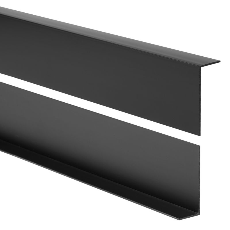 Kątownik twardy PCV 50x50mm, QUEST, ozdobny, profil L kątowy, narożnik dekoracyjny, KT, czarny, 1m
