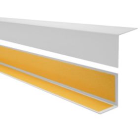 Kątownik twardy PCV 50x50mm, QUEST samoprzylepny, ozdobny profil L kątowy, narożnik dekoracyjny z klejem, KTK, szary, 1m