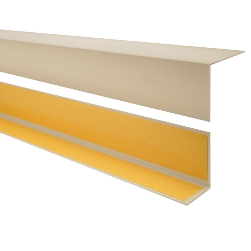 Kątownik twardy samoprzylepny PCV 25x25 mm QUEST, Profil Narożny Dekoracyjny L - 100 cm, beż