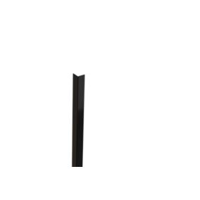 Kątownik wykończeniowy L Lambro czarny matowy 1cm x 1cm x 270cm 1 szt.