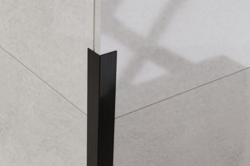 Kątownik wykończeniowy L Lambro czarny matowy 2cm x 2cm x 270cm 1 szt.