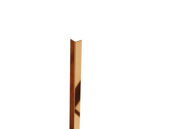 Kątownik wykończeniowy L Lambro miedziany połysk 1cm x 1cm x 270cm 1 szt.