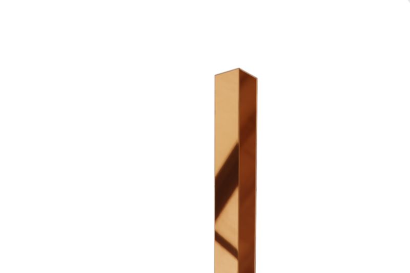 Kątownik wykończeniowy wewnętrzny L Lambro miedziany połysk 2cm x 2cm x 270cm 1 szt.