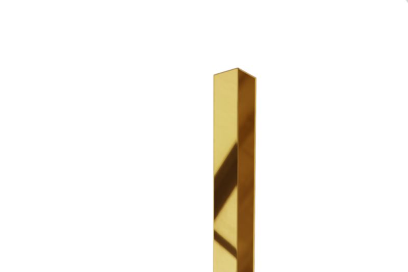 Kątownik wykończeniowy wewnętrzny L Lambro złoty połysk 2cm x 2cm x 270cm 1 szt.