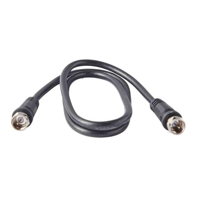 Kabel coaxial Blyss czarny 3 m + adapter wejście męskie/żeńskie