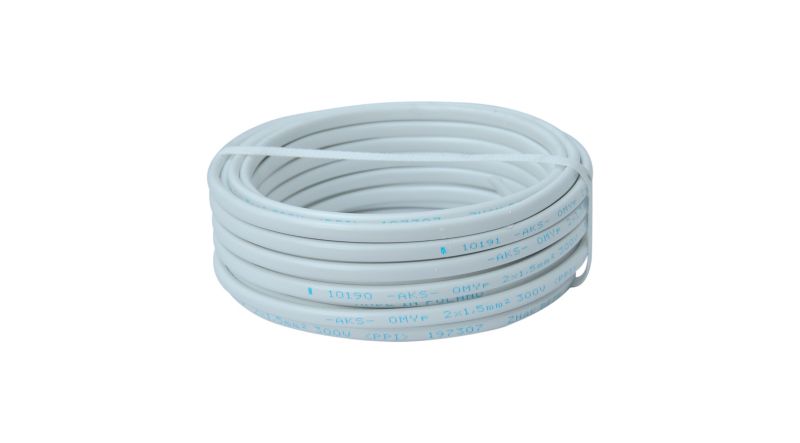 Kabel instalacyjny OMYP 2 x 0,75 mm 5 m biały