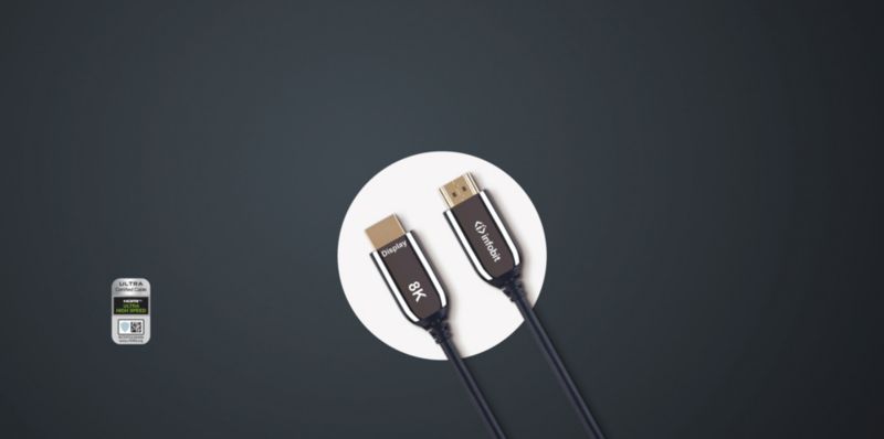 Kabel optyczny światłowodowy AOC HDMI 2.1 8K/60Hz, 4K/120Hz, 48Gbps, HDR 2m 1 szt.