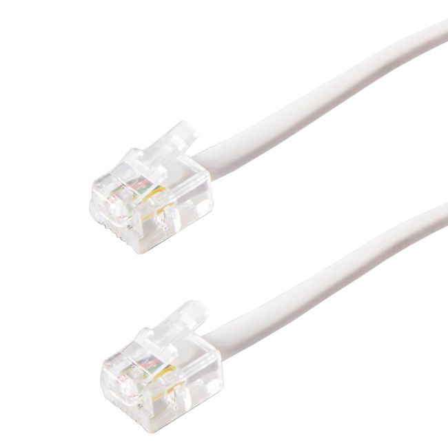 Kabel RJ11/RJ11 Blyss biały 5 m