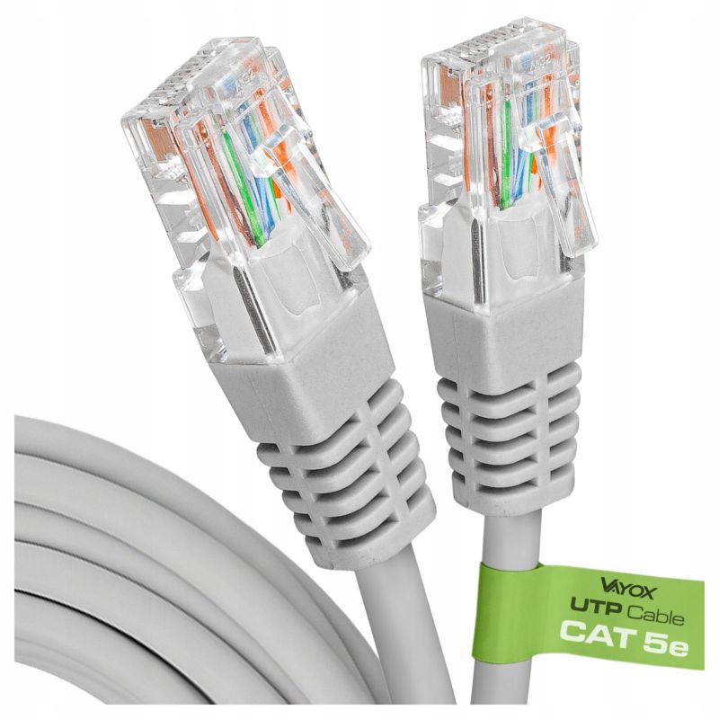 Kabel sieciowy ethernet LAN Vayox VA0158-25 cat. 5e UTP RJ45 25m 1 szt.