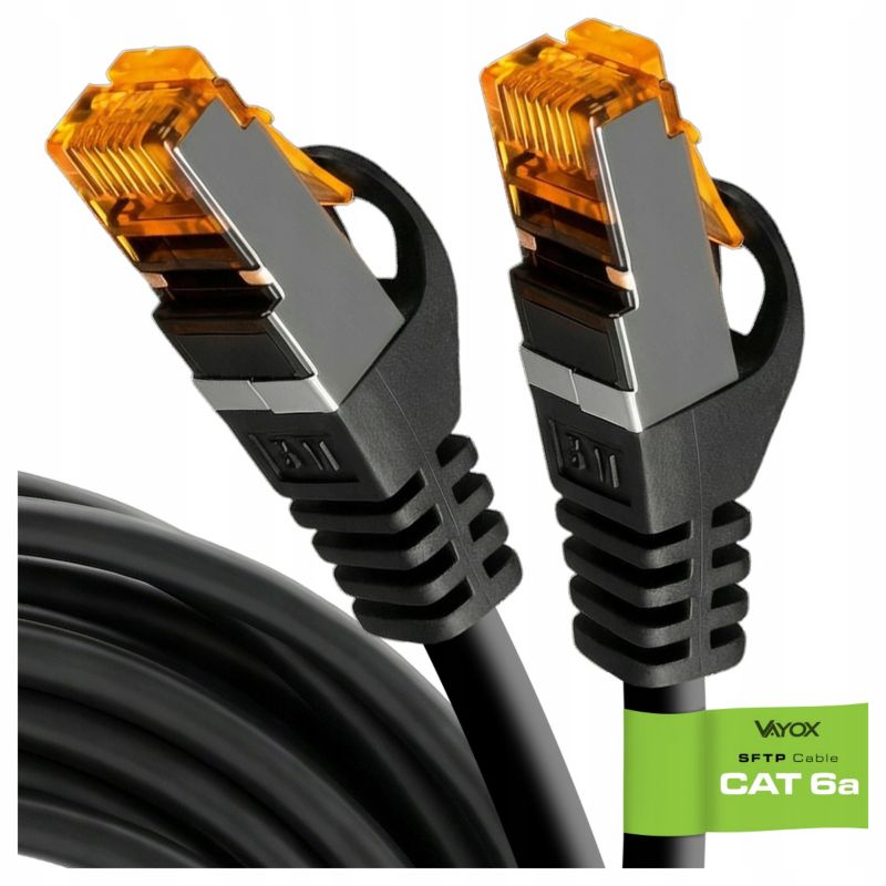 Kabel sieciowy ethernet LAN Vayox VA0176 cat. 6a S/FTP RJ45 5m 1 szt.