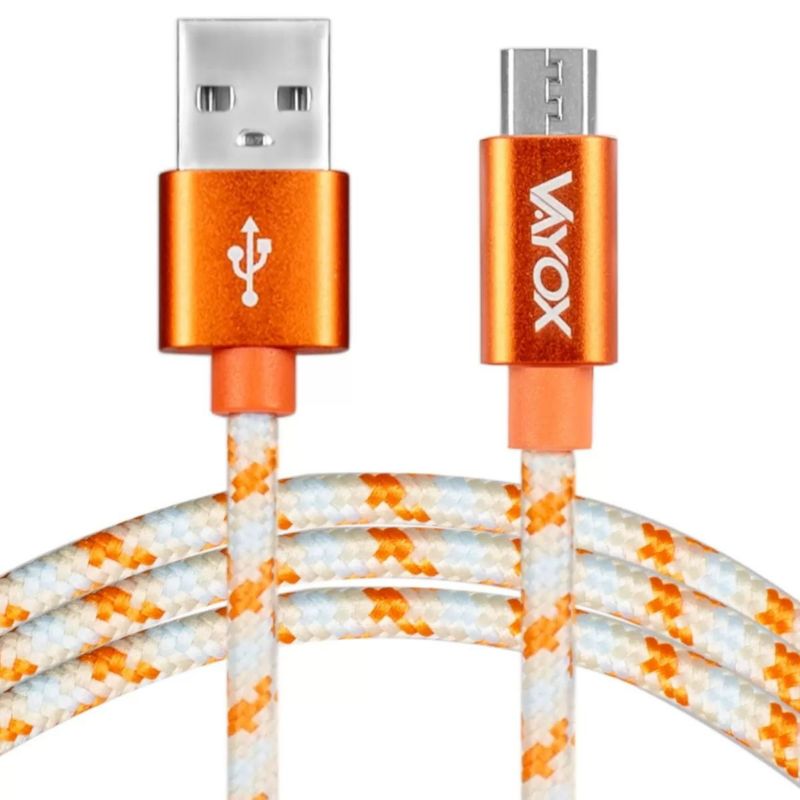 Kabel USB - Micro USB Vayox VA0145 pomarańczowy 1,5m 1szt.