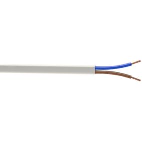 Kabel zasilający H03VVH2F 2 x 0,5 mm2 biały