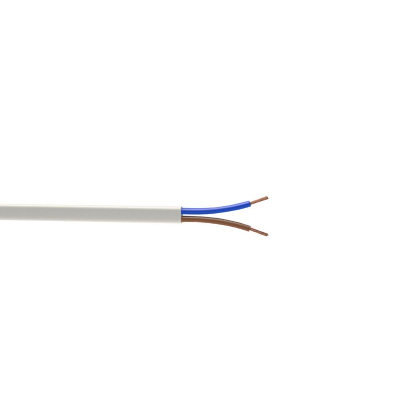 Kabel zasilający H03VVH2F 2 x 0,75 mm2 10 m biały