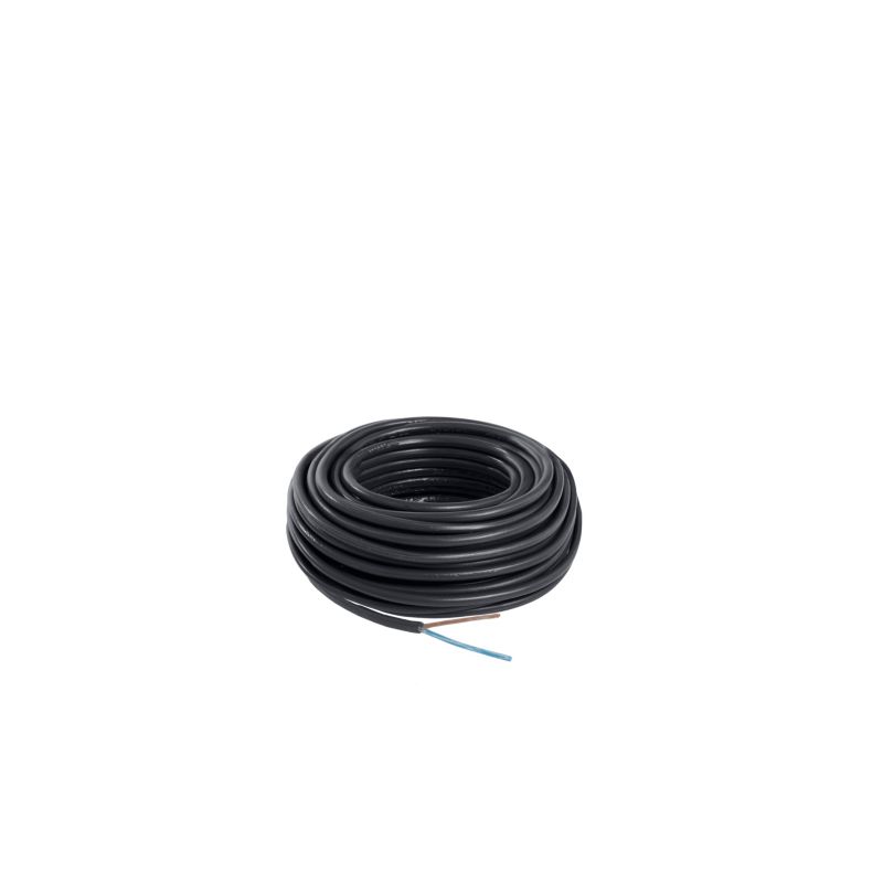 Kabel zasilający H03VVH2F 2 x 0,75 mm2 10 m czarny