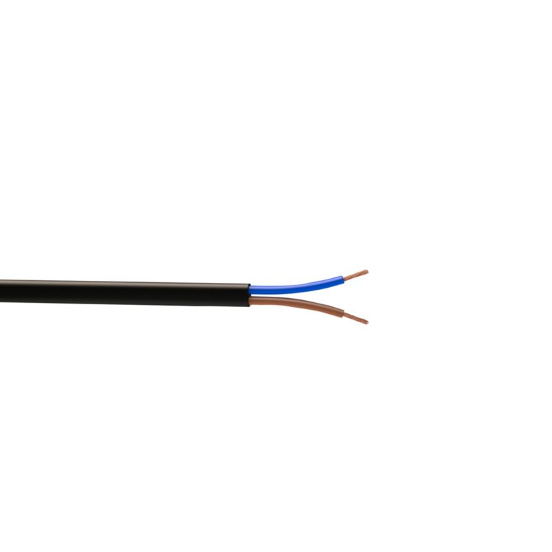 Kabel zasilający H03VVH2F 2 x 0,75 mm2 10 m czarny