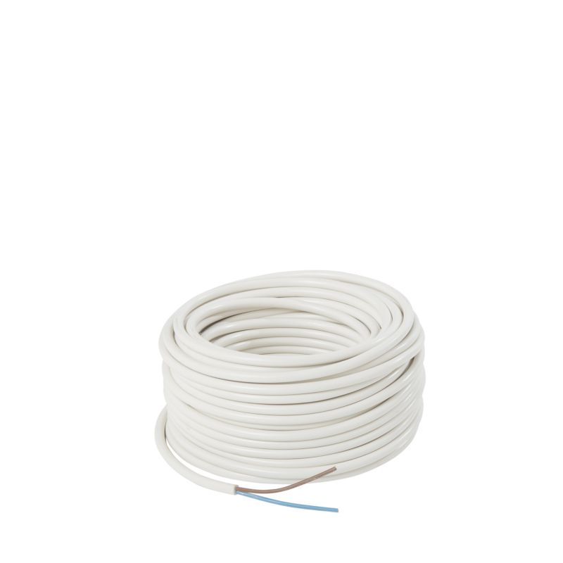 Kabel zasilający H05VVF 2 x 1,5 mm2 25 m biały
