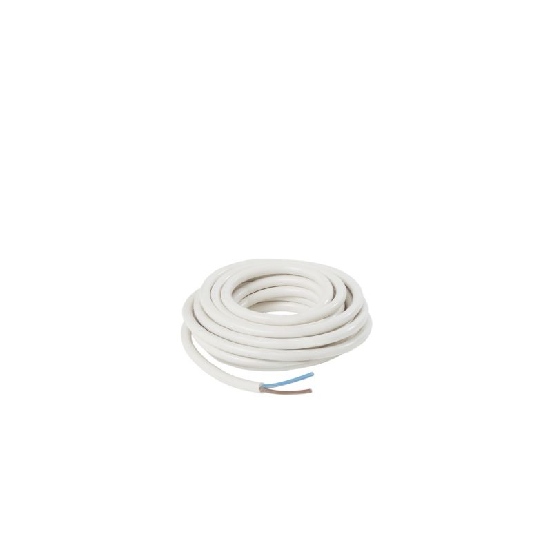 Kabel zasilający H05VVF 2 x 1,5 mm2 5 m biały
