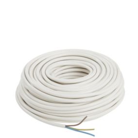 Kabel zasilający H05VVF 3 x 2,5 mm2 50 m biały