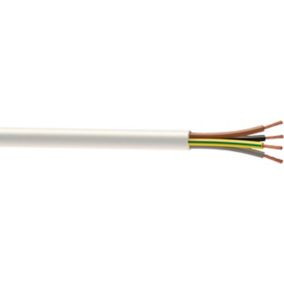 Kabel zasilający H05VVF 4 x 1 mm2 biały