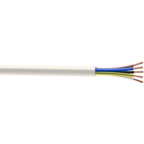 Kabel zasilający H05VVF 5 x 2,5 mm2 biały