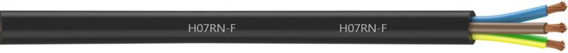 Kabel zasilający H07RNF 3 x 1,5 mm2 czarny