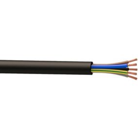 Kabel zasilający H07RNF 5 x 4 mm2 czarny