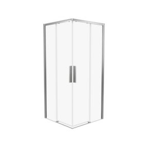 Kabina Finesse Supreme prostokątna drzwi przesuwne 100 x 80 cm chrom /transparentna